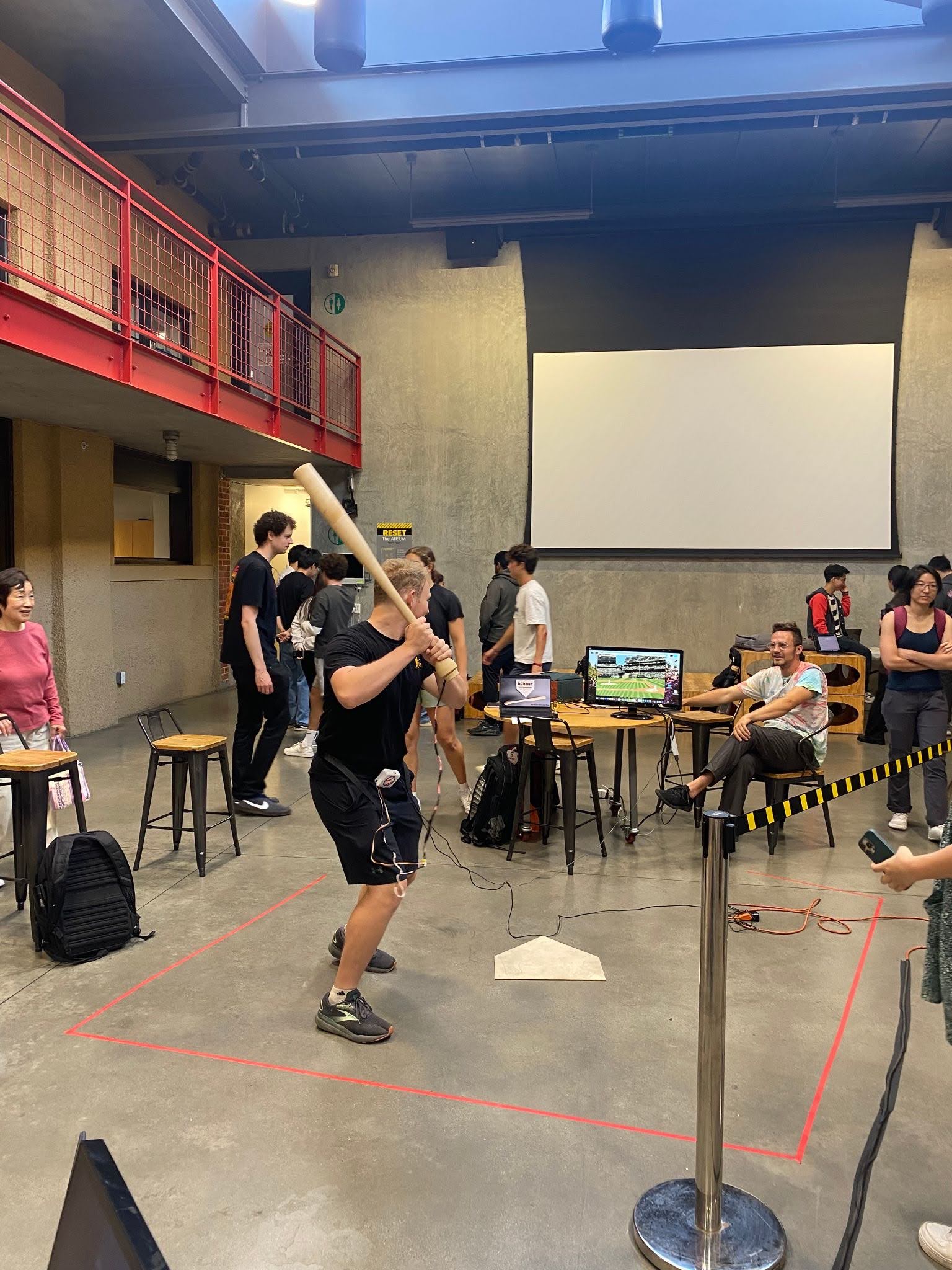 Live trial of the haptic baseball bat game